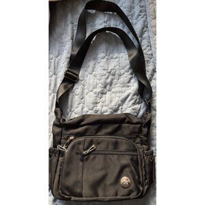 Dengshan Yang Black Nylon Travel Crossbody Bag Adjustable Strap